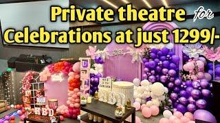 Private theatre for celebrations vth just Rs.1299|couch potato theatre lounges|#birthdaycelebration