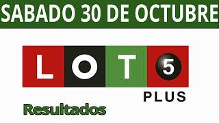 Resultados del sorteo Loto 5 plus del Sábado 30 de Octubre del 2021