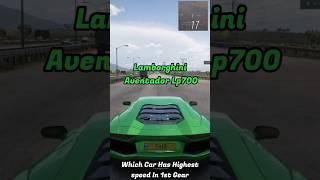 Which Car Has Highest speed in 1st Gear #logitechg29 #forzahorizon5