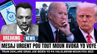 URGENT;PESONN PA ALABRI MENM MOUN KI GEN NASYONALITE ,DONALD TRUMP FE TOUT MOUN SEZI