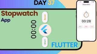 Flutter Stopwatch App Tutorial || Designing a Stopwatch in Flutter