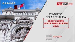 EN VIVO: Sesión del #PlenoDelCongreso sobre Ley de Presupuesto | 30 DE NOVIEMBRE DEL 2024