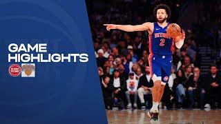 GAME HIGHLIGHTS: Detroit Pistons @ New York Knicks