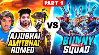 Ajjubhai, Amitbhai & Romeo Vs 6 Bunny Bundle- (Part 1) Raistar Bundle- Garena Free Fire