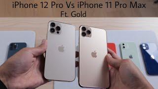 iPhone 12 Pro Gold Vs iPhone 11 Pro Max Gold | Color, Display & Design Comparison | 12 Pro Gold