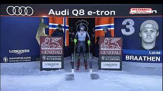 Lucas Braathen  - men's slalom Kitzbuhel (1st run), Jan 22, 2023 #weareskiing @atomic