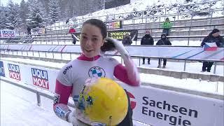 world cup 6 Women's skeleton heat 1 Altenberg 22/23