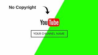 (No Copyright) YouTube Channel Intro | Green Screen | Chroma key | Nice Techno