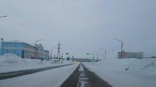 Дорога Норильск - Кайеркан. Зима. Norilsk - Kayerkan road. Winter.