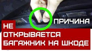 Не открывается багажник на Шкоде Октавия А5/VW/Audi/Skoda. Причина — закисшие контакты