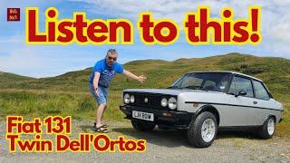 Induction roar! Fiat 131 Mirafiori Sport/Racing on twin Dell'Ortos!