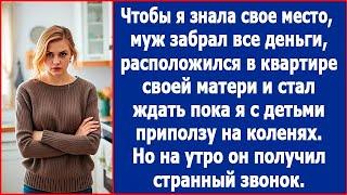 Муж забрал все деньги, расположился в квартире матери и стал ждать пока я приползу к нему на коленях