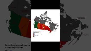 Fastest growing religion in Canadian Provinces #mappingseries #mapsofindia #shorts#popular#trending