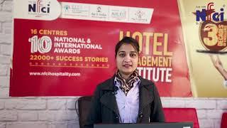 NFCI || NFCI Solan || NFCI Student Testimonial || Best hotel management institute testimonials india