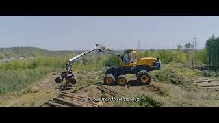 Experience the power of Eco Log’s harvester crane