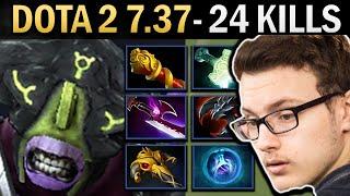 Faceless Void Gameplay Miracle with 24 Kills and Silveredge- Dota 2 7.37