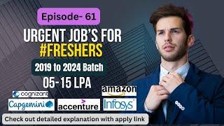 Urjunt IT Job Opportunities for Freshers in 2025 #itjobs #freshersjobs #accenture #infosys