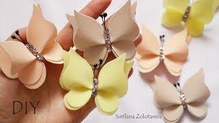 Butterfly Foamiran Bows hair Clip Headband