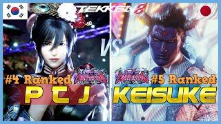 Tekken 8 ▰ PTJ (#4 Ranked Jun Kazama) Vs KEISUKE (#5 Ranked Kazuya) ▰ Ranked Matches