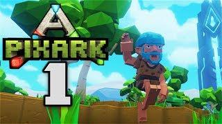 EPIC BEGINNINGS! - Let's Play PixARK Gameplay Part 1 (Ark Survival Evolved Meets Minecraft)