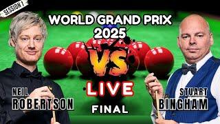 Live Neil Robertson vs Stuart Bingham | 2025 World Grand Prix Snooker - Final - Session 1