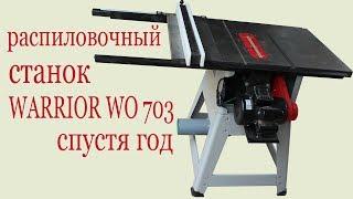 Распиловочный станок WARRIOR WO 703 год спустя. Saw machine after one year.