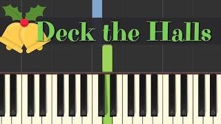 Easy Piano Tutorial: Deck the Halls with free sheet music