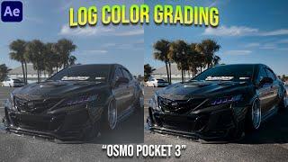 DJI Osmo Pocket 3 LOG Color Grading in After Effects