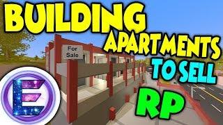 Unturned - Building apartments and shops to sell | Construction worker ( RP )