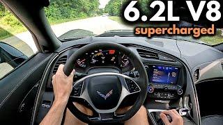 *BRUTAL* C7 Corvette Z06 Downshifts | POV Drive