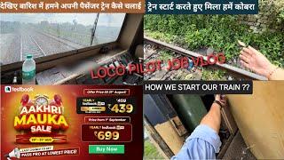 LOCO PILOT OF INDIAN RAILWAY DRIVING PASSENGER TRAIN IN EXTREME WEATHER , ADVENTUROUS JOB