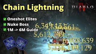 Perfected Chain Lightning Nuke Build Instantly Deletes Elites & Boss - Diablo 4