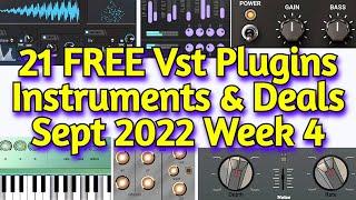 21 Best New FREE VST Plugins, Vst Instruments, Sample Packs & Best Deals - SEPTEMBER 2022 Week 4