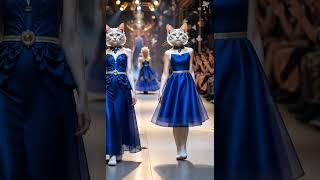 "Royal Blue Cat Queen Stuns the Runway with Her Stylish Kittens  | Cutest Fashion Show Ever!" P3