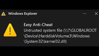  Fortnite kernel32.dll untrusted system file Easy Anti-Cheat fix