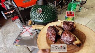 Big Green Egg Portable Kamado, Smoker-Grill Clone / Beef Short Ribs! / How To Modify For Indirect!