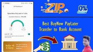 Zip PayLater Amount Trasfer to Bank Account Live Demo 2024@Tech and Technics