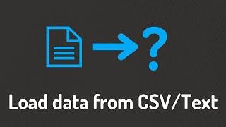 How to load data from a CSV file