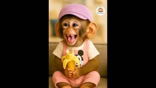 Cute monkey's laugh is everything!