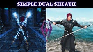 [Skyrim SE] Simple Dual Sheath | Mod Showcase | (No Scripts)