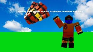 Testing new update remote explosion in (Roblox bedwars)