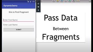 Pass Data Between two fragments in android