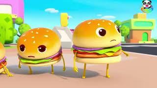 Learn Numbers with Hamburgers | Cool Hamburger Vending Machine | Nursery Rhymes Kids Songs | BabyBus