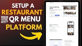 Setup a restaurant QR menu system platform SAAS BASED