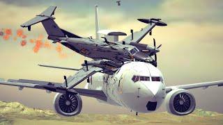 Survivable Midair Collisions, Air vs Ground Combat & Helicopter Crashes | Big Mathis Besiege #7