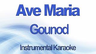 Ave Maria - Gounod Bach Instrumental Karaoke with Lyrics