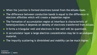 Modulation doped hetrojunctions,Si-Ge strained hetrojunctions