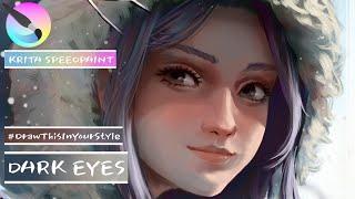 SPEEDPAINT | [DTIYS] "Dark Eyes" | Krita