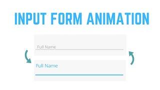 How To Create Custom Floating Placeholder Input Animation Using Html & CSS