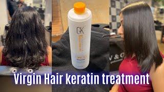 How To: Virgin Hair keratin Treatment || GK keratin treatment Full Process || Hair keratin Tutorial